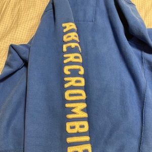 A&F Royal Blue Icon (Moose) zip up hoodie.